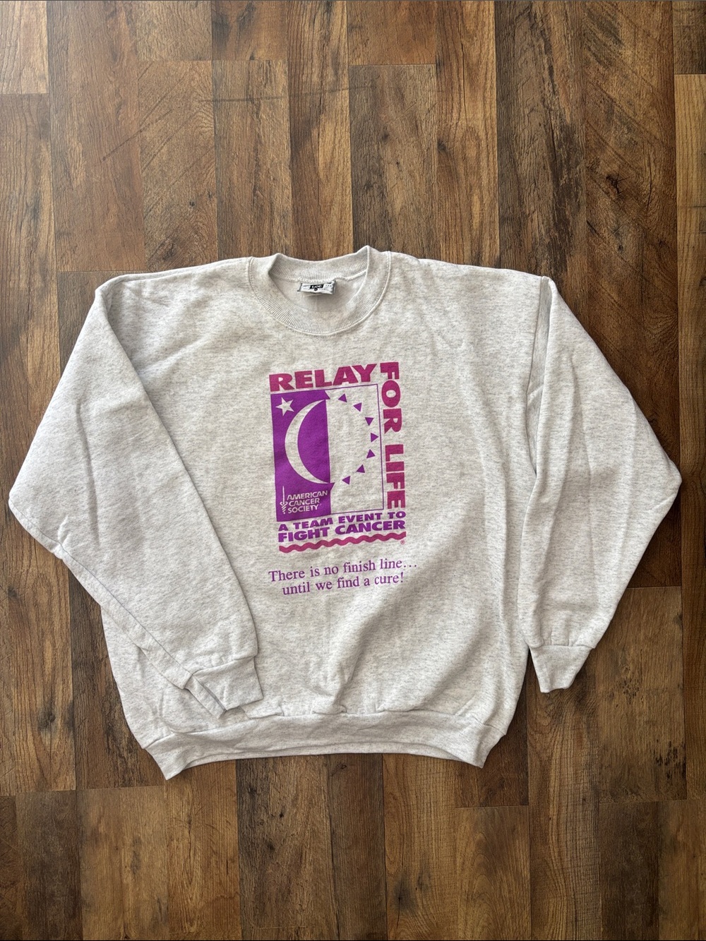Relay for Life Gray cotton blend crewneck sweatshirt XL